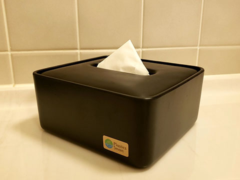 Introduction of 'Plastic Smart' amenities (tissue boxes)