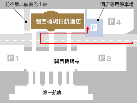 使用酒店專用停車場（無屋頂）