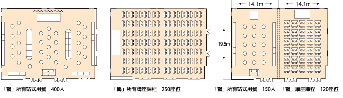 鶴のテーブルレイアウト例